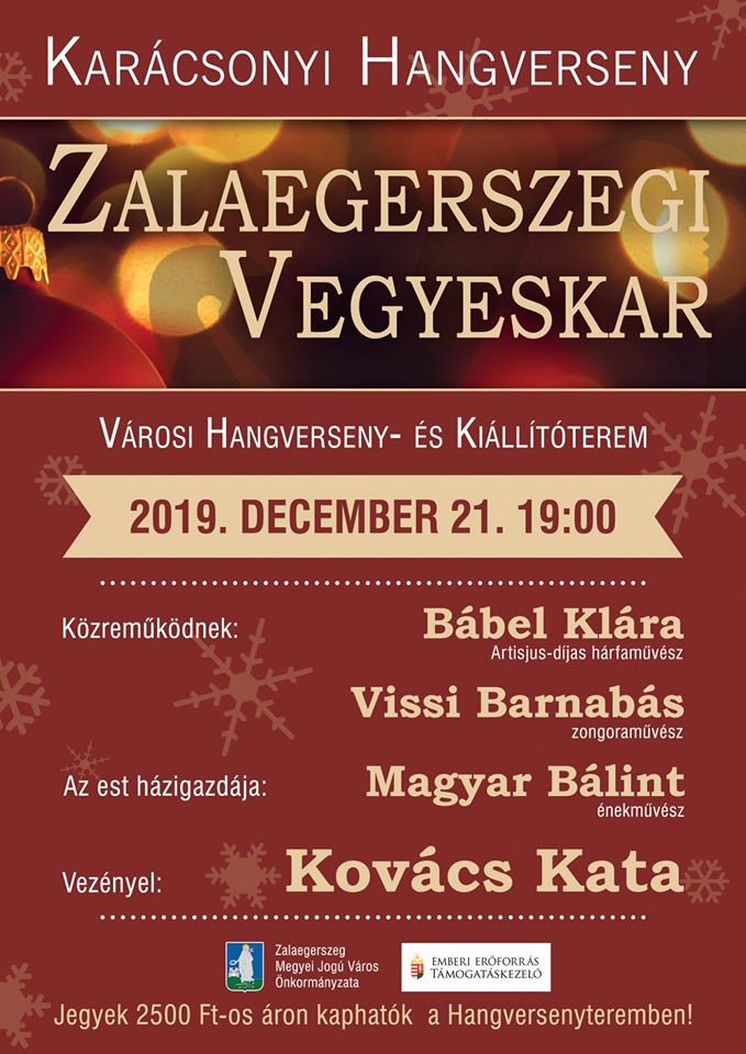 Karácsonyi hangverseny plakát